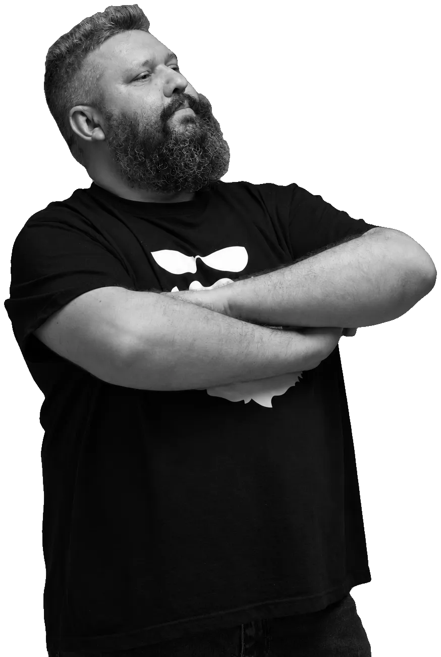 Oleksandr Holsha with arms crossed